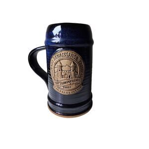 ALWAYS AZUL POTTERY 24oz Beer Mug 2006 30 Anniversary Colo Renaissance Festival